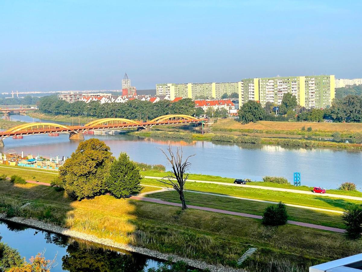 Apartament Z Tarasem I Widokiem Na Odre Wrocław Extérieur photo